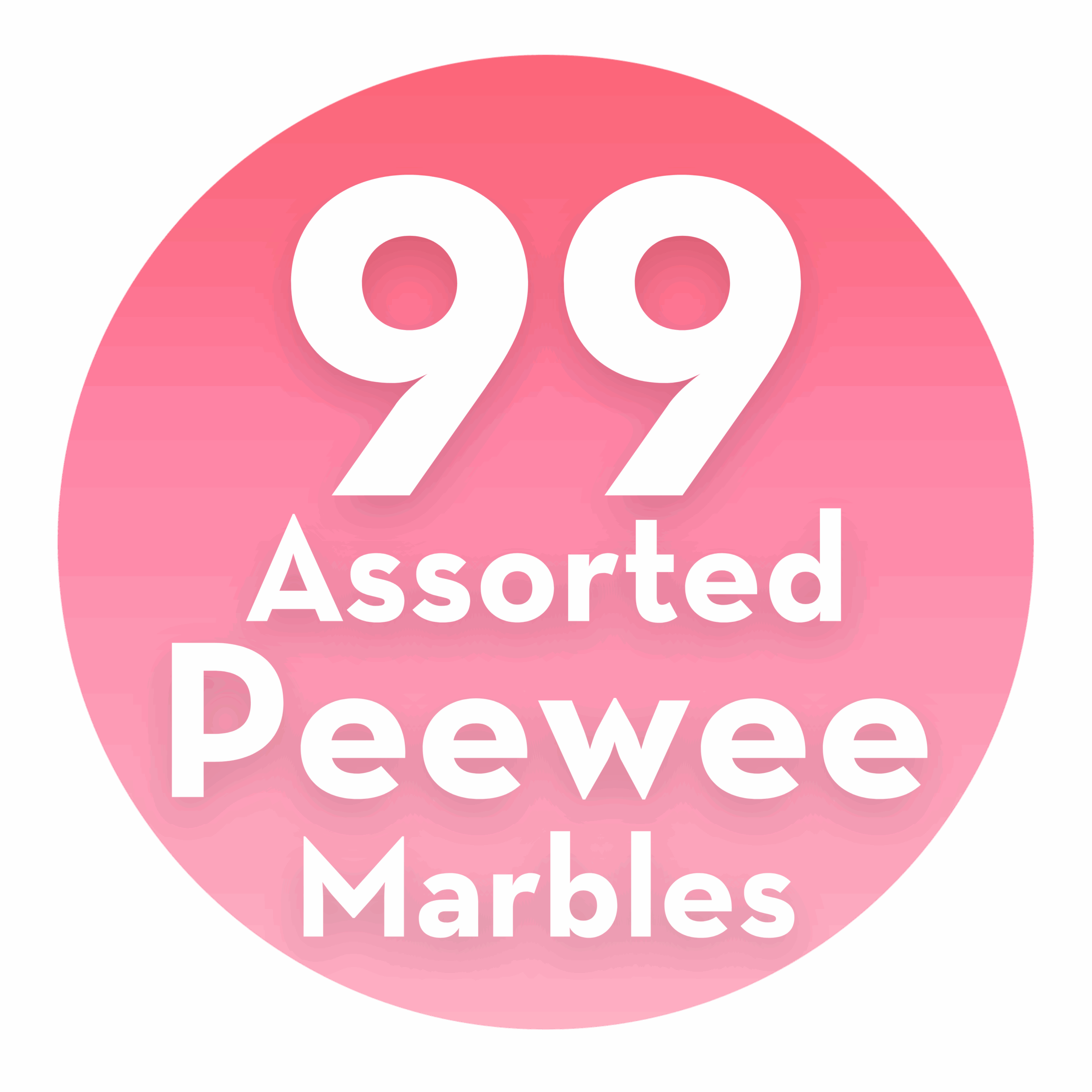 99 Assorted PeeWee Marbles