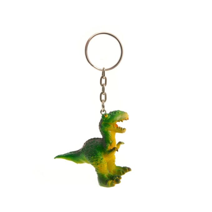 Dinosaur Keychain Dino Keyring T-Rex Green