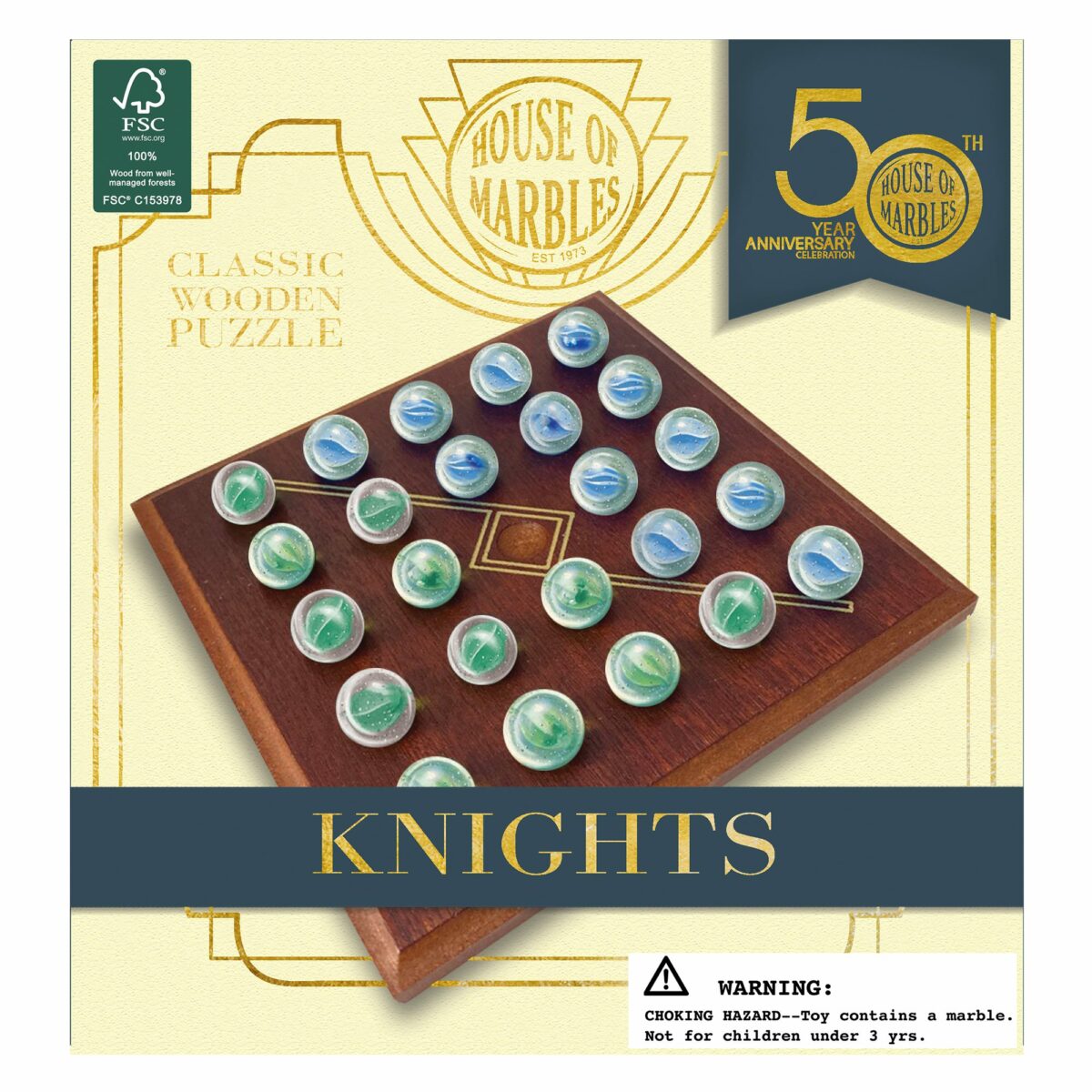 Knights Mini Marble Board Game House of Marbles US