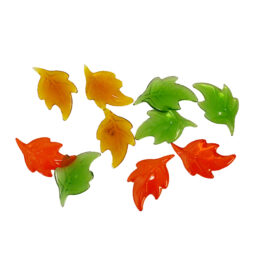 Autumn Leaf Glass Shapes x10 pieces