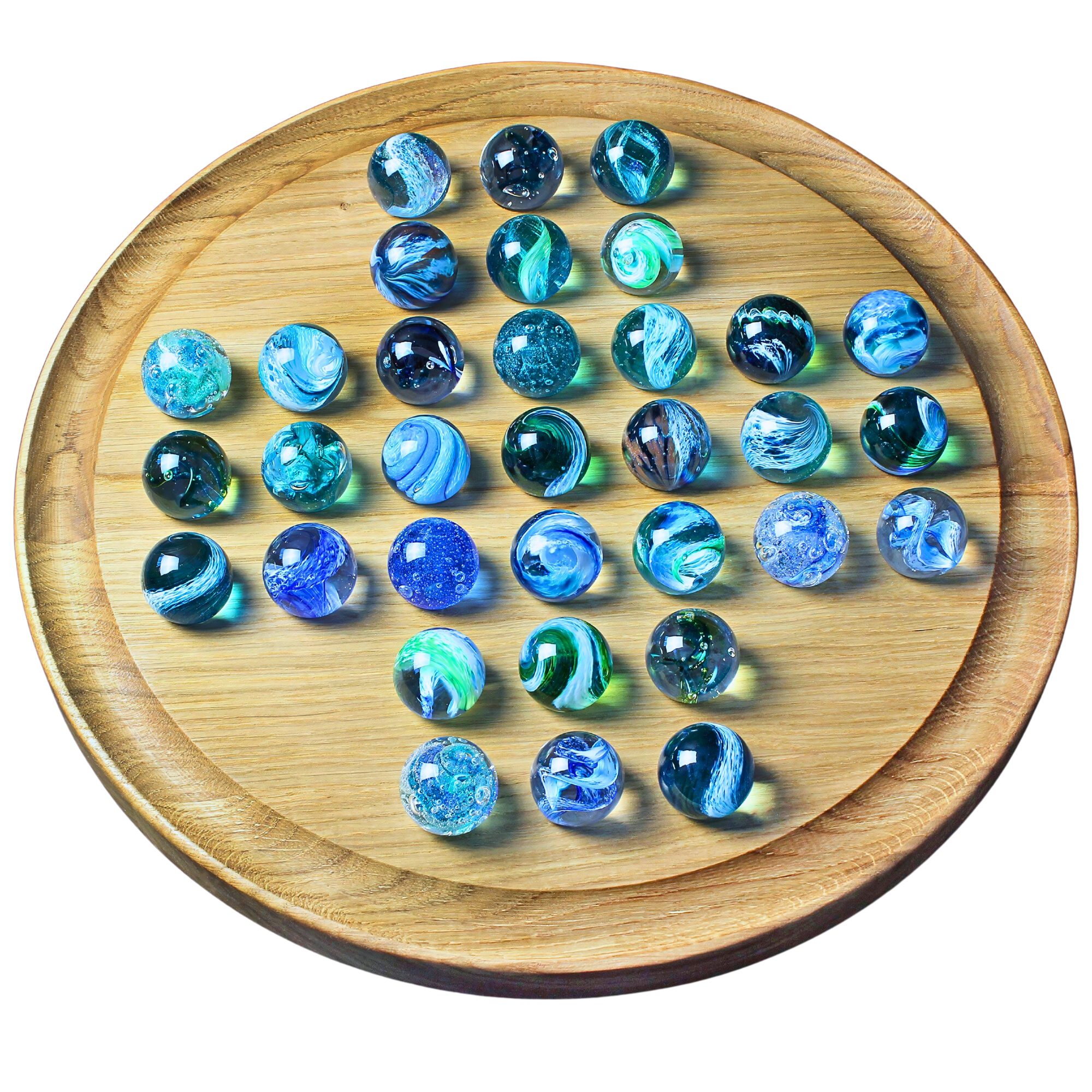 Luxury Marble Solitaire Board Game - Whirlpool - House of Marbles US