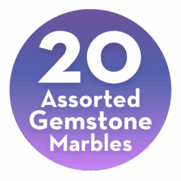 Gemstone Marble Mix - 20 Real Stone Marbles
