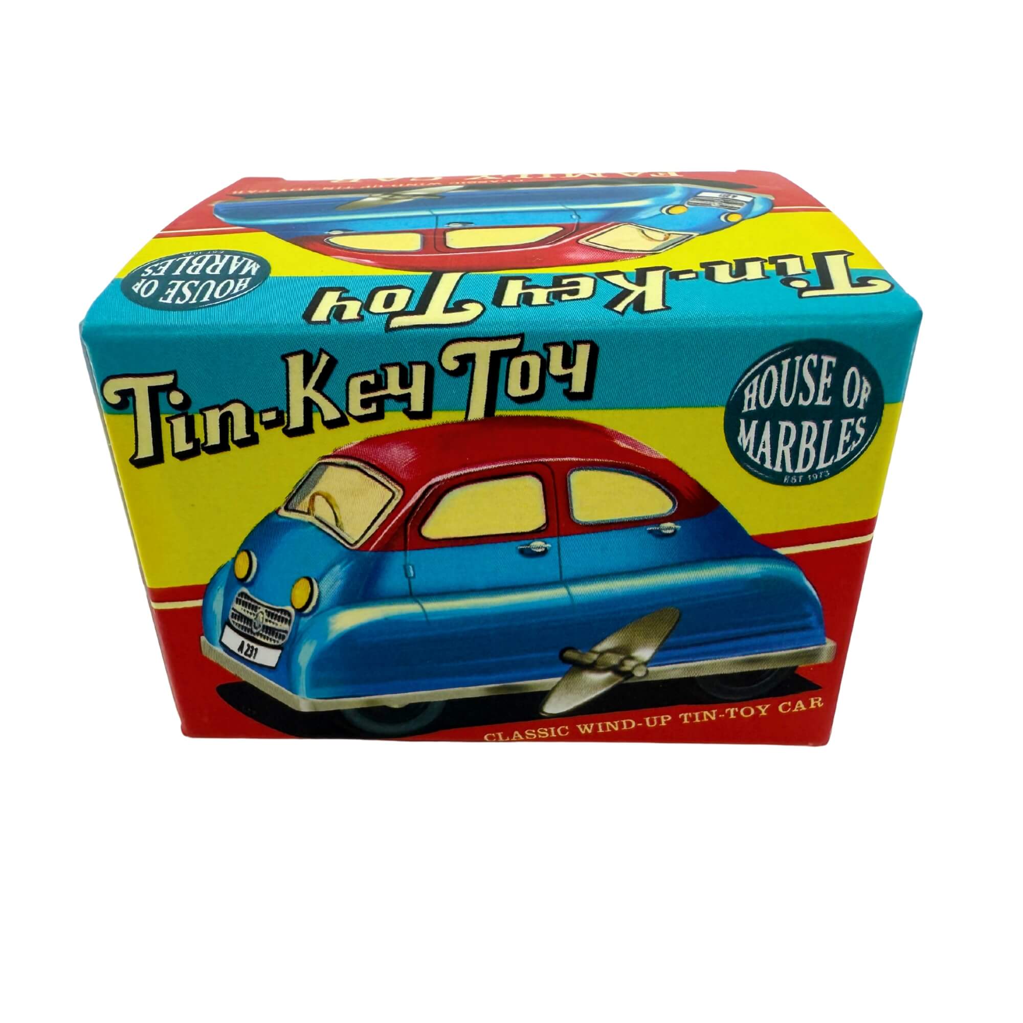 Classic Wind-Up Tin-Toy - Family Car